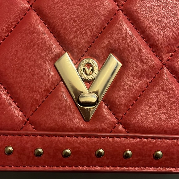 Valentino Orlandi Red Quilted Crossbody Bag - Picture 7 of 7